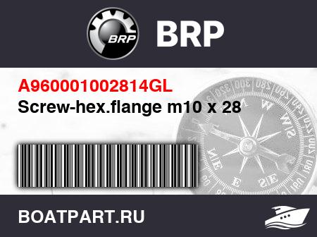 Изображение товара Screw-hex.flange m10 x 28