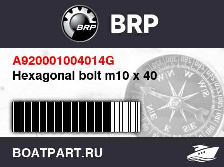 Изображение товара Hexagonal bolt m10 x 40