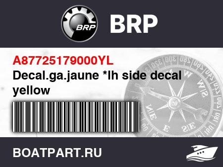Изображение товара Decal.ga.jaune *lh side decal yellow