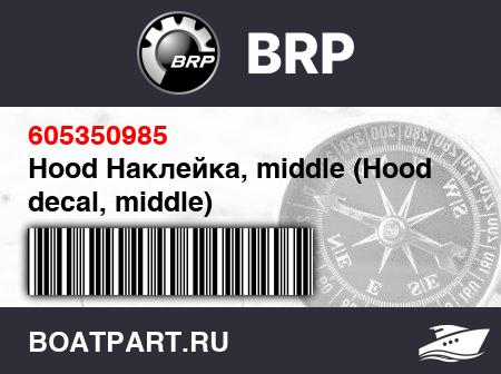 Изображение товара Hood Наклейка, middle (Hood decal, middle)