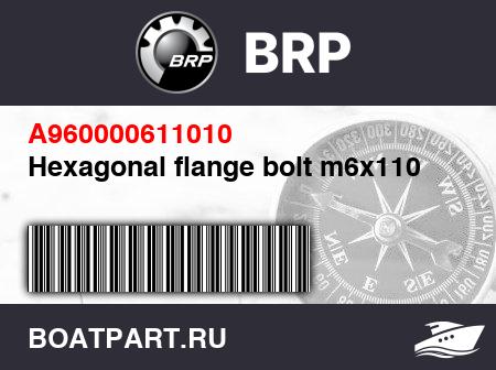 Изображение товара Hexagonal flange bolt m6x110