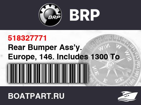 Изображение товара Rear Bumper Ass&#039;y. Europe, 146. Includes 1300 To 1330