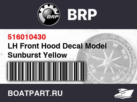 Изображение товара LH Front Hood Decal Model Sunburst Yellow