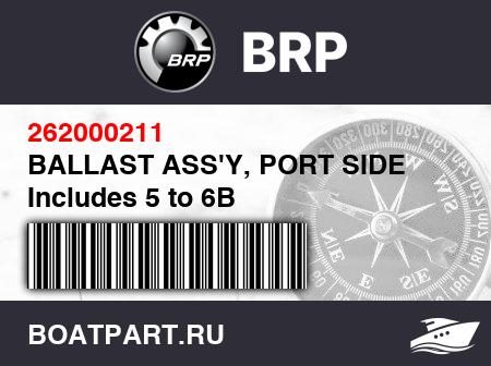 Изображение товара BALLAST ASS'Y, PORT SIDE Includes 5 to 6B