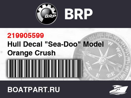 Изображение товара Hull Decal "Sea-Doo" Model Orange Crush