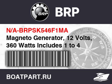 Изображение товара Magneto Generator, 12 Volts, 360 Watts Includes 1 to 4