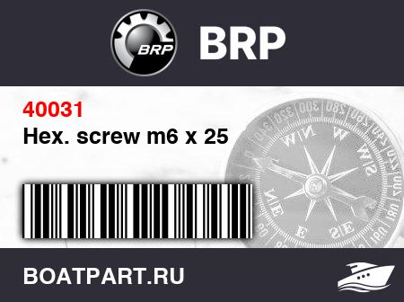 Изображение товара Hex. screw m6 x 25
