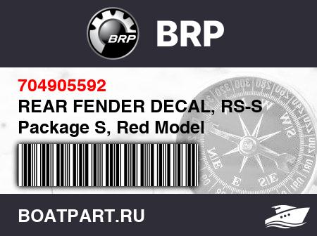 Изображение товара REAR FENDER DECAL, RS-S Package S, Red Model
