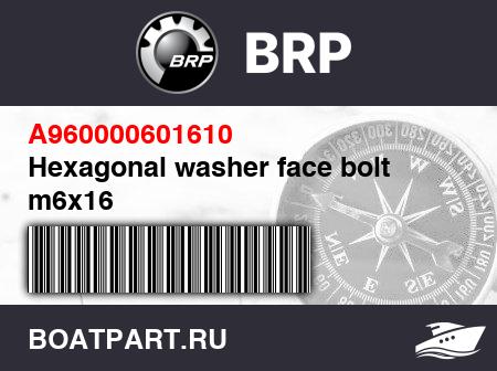Изображение товара Hexagonal washer face bolt m6x16