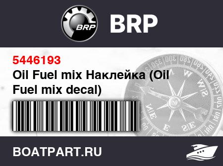 Изображение товара Oil Fuel mix Наклейка (Oil Fuel mix decal)