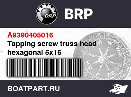 Изображение товара Tapping screw truss head hexagonal 5x16