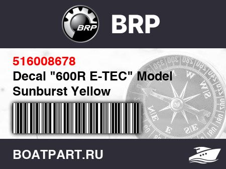 Изображение товара Decal "600R E-TEC" Model Sunburst Yellow