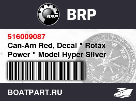 Изображение товара Can-Am Red, Decal " Rotax Power " Model Hyper Silver