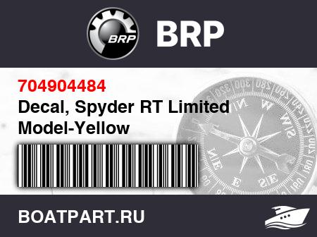 Изображение товара Decal, Spyder RT Limited Model-Yellow