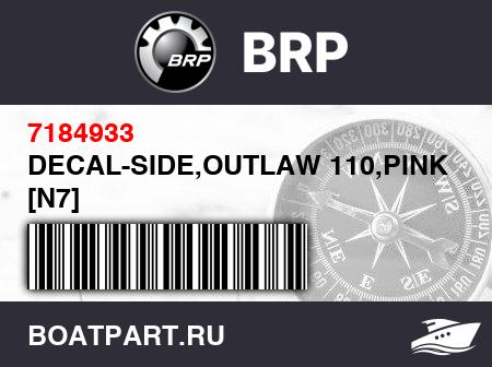 Изображение товара DECAL-SIDE,OUTLAW 110,PINK,LH [N7]