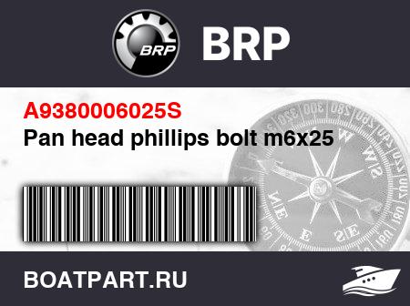 Изображение товара Pan head phillips bolt m6x25