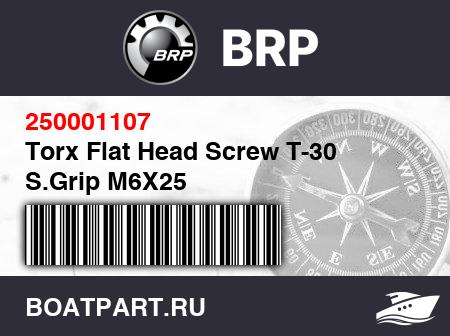 Изображение товара Torx Flat Head Screw T-30 S.Grip M6X25