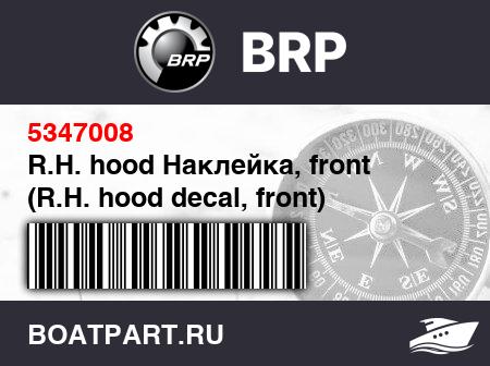 Изображение товара R.H. hood Наклейка, front (R.H. hood decal, front)