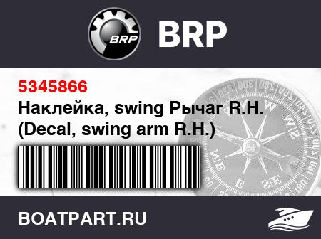 Изображение товара Наклейка, swing Рычаг R.H. (Decal, swing arm R.H.)