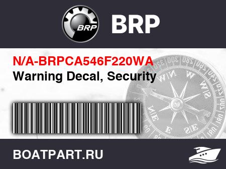 Изображение товара Warning Decal, Security