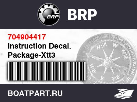 Изображение товара Instruction Decal. Package-Xtt3