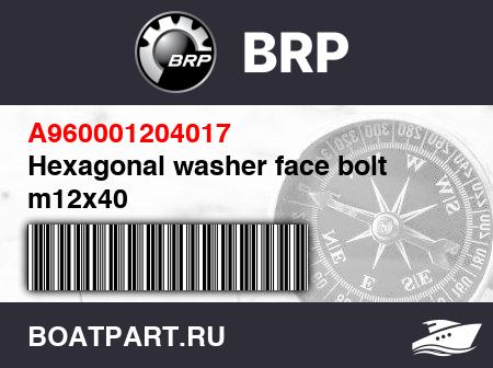 Изображение товара Hexagonal washer face bolt m12x40
