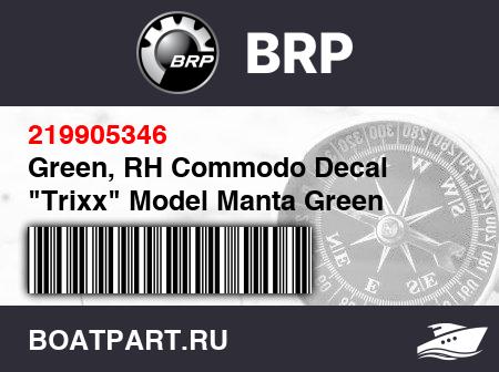 Изображение товара Green, RH Commodo Decal 
