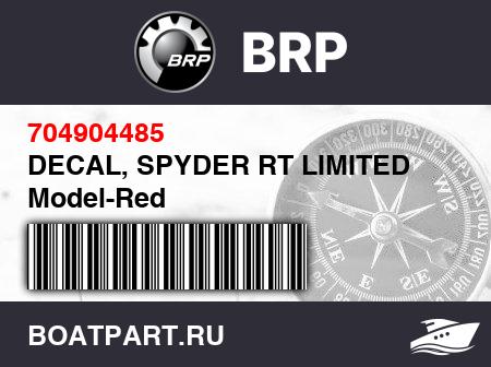 Изображение товара DECAL, SPYDER RT LIMITED Model-Red