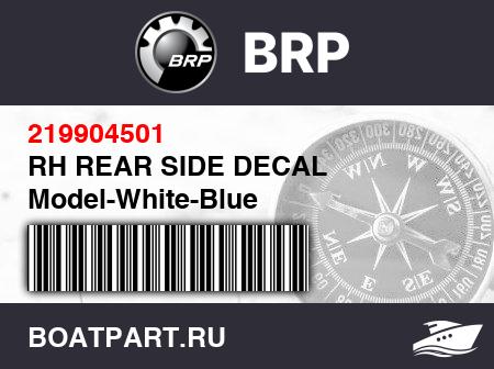 Изображение товара RH REAR SIDE DECAL Model-White-Blue