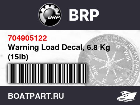 Изображение товара Warning Load Decal, 6.8 Kg (15lb)