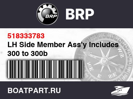 Изображение товара LH Side Member Ass'y Includes 300 to 300b