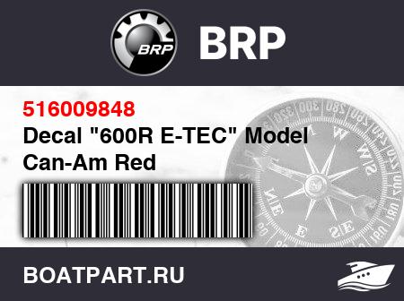 Изображение товара Decal "600R E-TEC" Model Can-Am Red