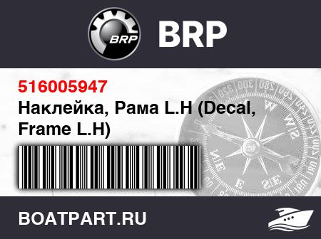 Изображение товара Наклейка, Рама L.H (Decal, Frame L.H)