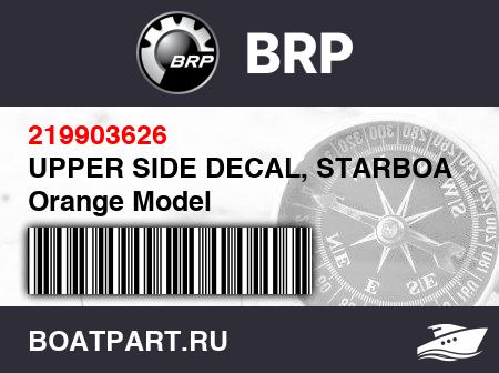 Изображение товара UPPER SIDE DECAL, STARBOARD Orange Model