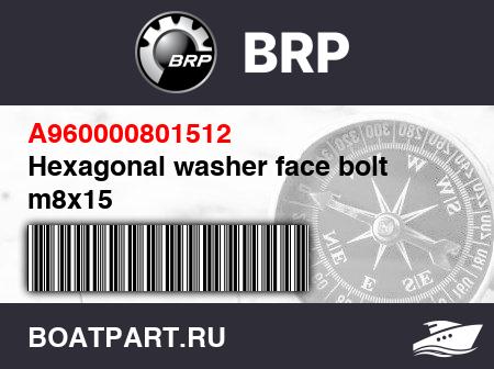 Изображение товара Hexagonal washer face bolt m8x15