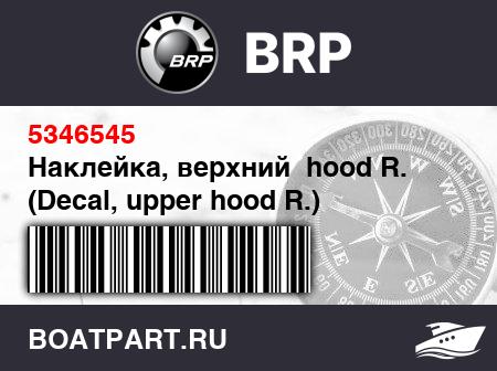 Изображение товара Наклейка, верхний  hood R. (Decal, upper hood R.)