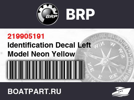Изображение товара Identification Decal Left Model Neon Yellow