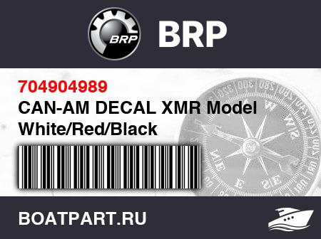 Изображение товара CAN-AM DECAL XMR Model White/Red/Black