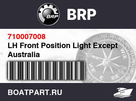 Изображение товара LH Front Position Light Except Australia