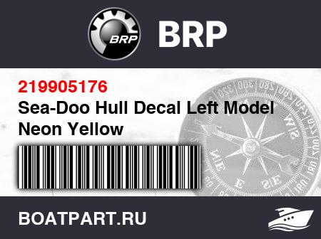 Изображение товара Sea-Doo Hull Decal Left Model Neon Yellow