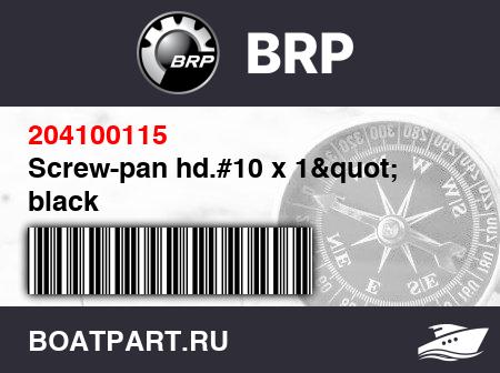 Изображение товара Screw-pan hd.#10 x 1&quot; black