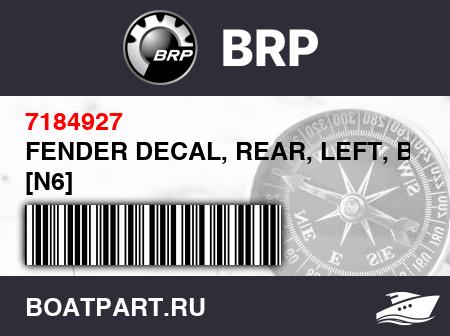 Изображение товара FENDER DECAL, REAR, LEFT, BLUE [N6]