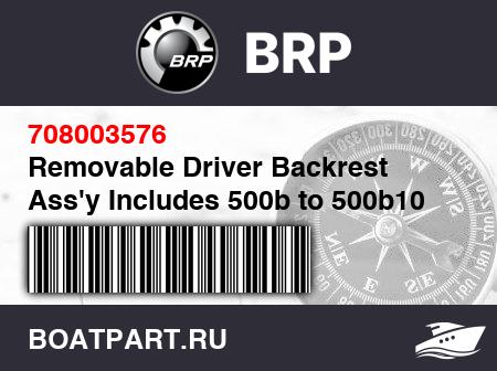 Изображение товара Removable Driver Backrest Ass'y Includes 500b to 500b10