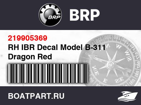 Изображение товара RH IBR Decal Model B-311 Dragon Red