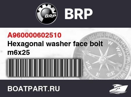 Изображение товара Hexagonal washer face bolt m6x25