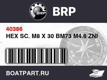 Изображение товара HEX SC. M8 X 30 BM73 M4.6 ZNE