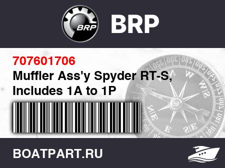 Изображение товара Muffler Ass'y Spyder RT-S, Includes 1A to 1P