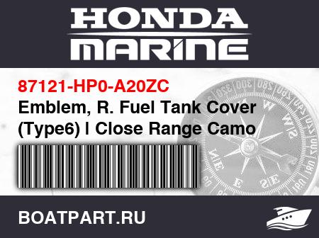 Изображение товара Emblem, R. Fuel Tank Cover (Type6) | Close Range Camo Yra05L;