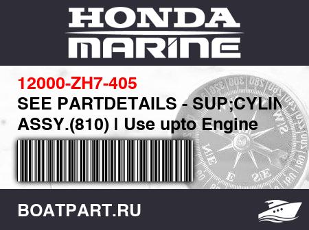 Изображение товара SEE PARTDETAILS - SUP;CYLINDER ASSY.(810) | Use upto Engine SN3841370.