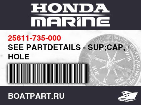 Изображение товара SEE PARTDETAILS - SUP;CAP, OIL HOLE